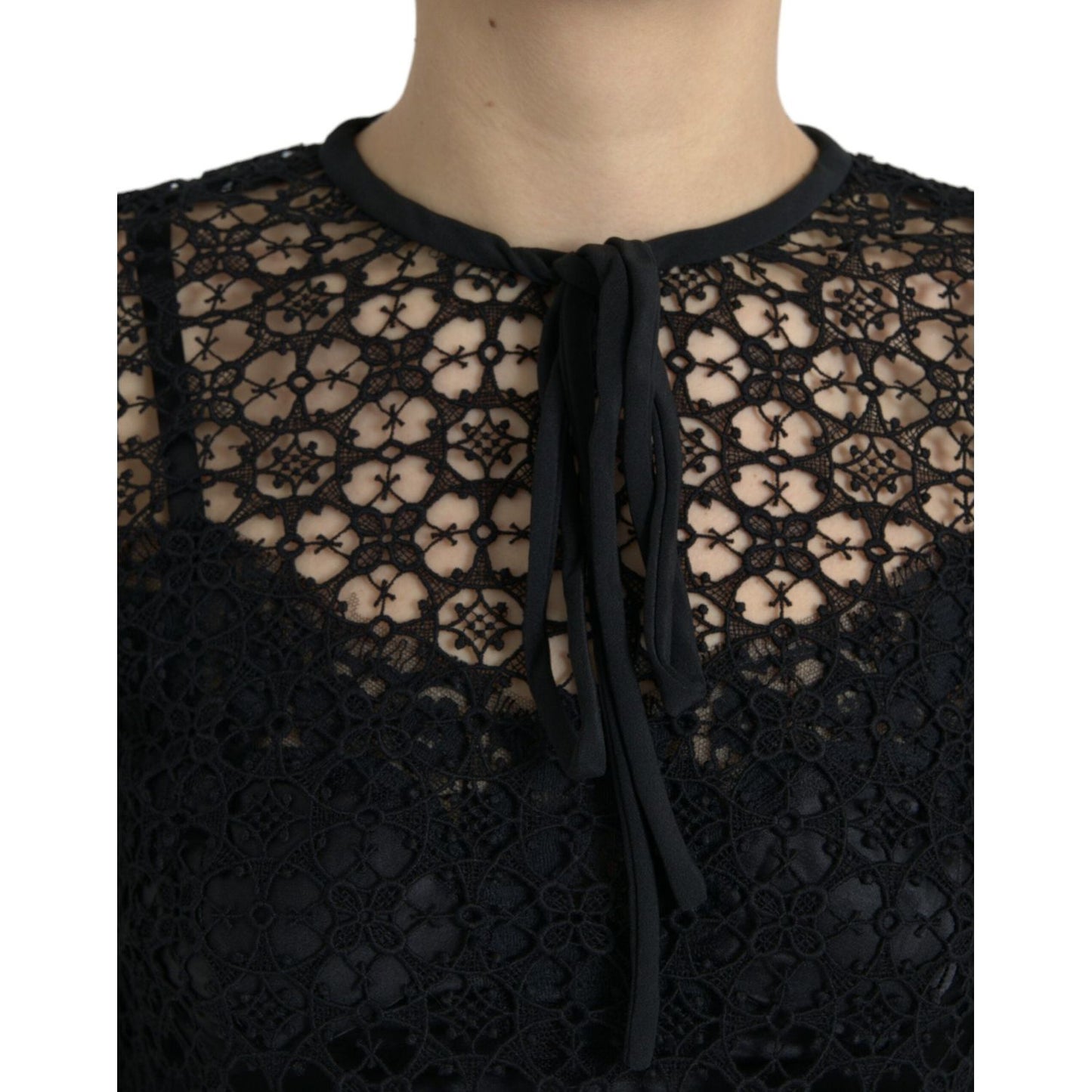 Dolce & Gabbana Elegant Floral Lace Blouse Top elegant-floral-lace-blouse-top-1
