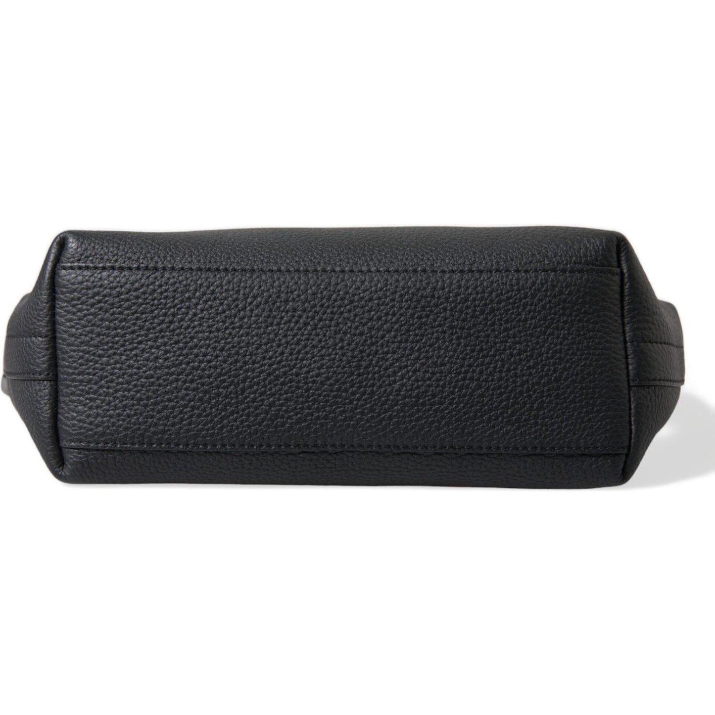 Dolce & Gabbana Elegant Black Leather Shoulder Bag black-leather-chain-strap-baguette-shoulder-bag