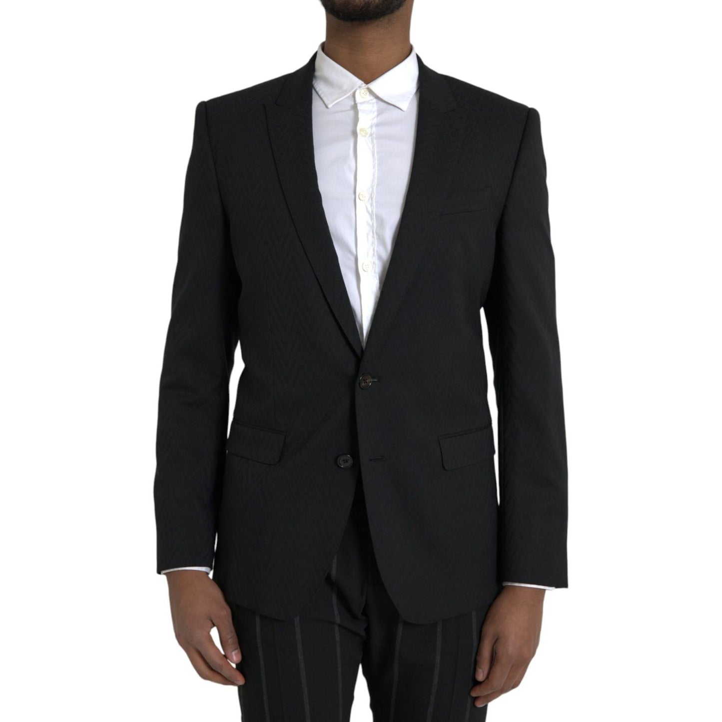 Dolce & Gabbana Black MARTINI Slim Fit Jacket Coat Blazer black-martini-slim-fit-jacket-coat-blazer