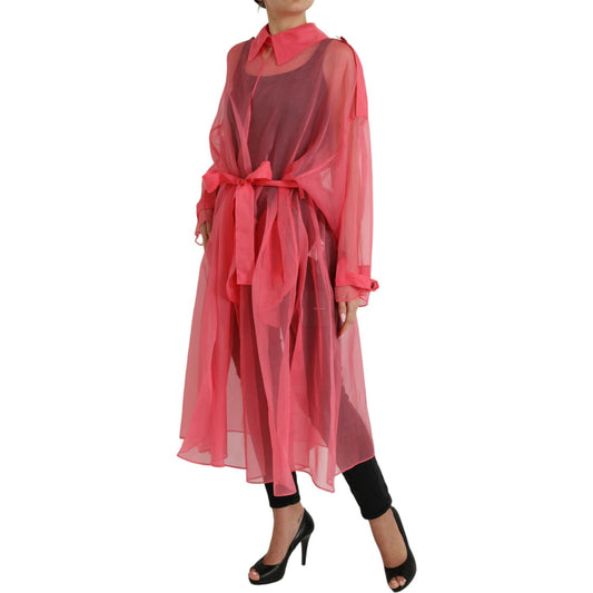 Dolce & GabbanaElegant Pink Silk Long JacketMcRichard Designer Brands£919.00