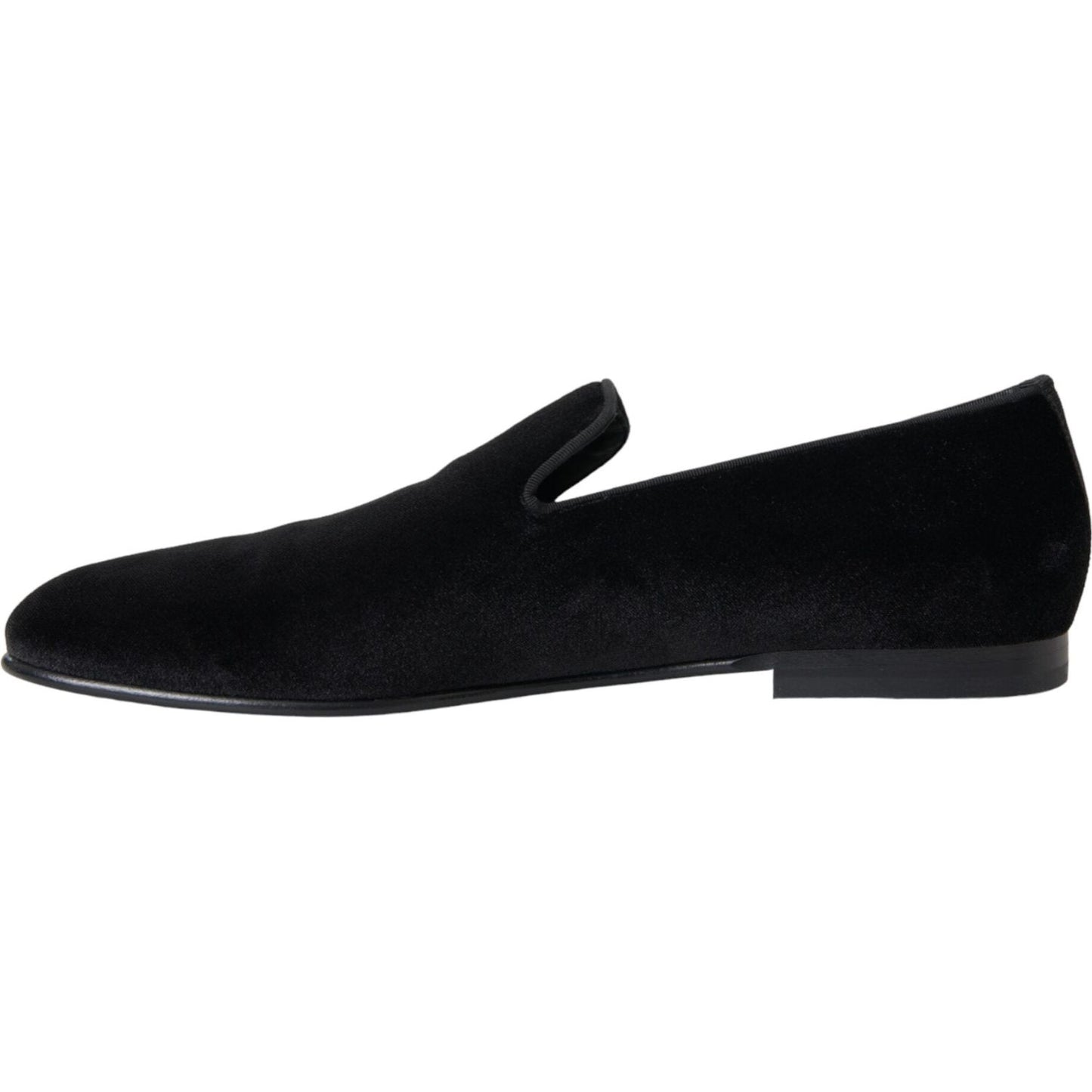 Black Suede Loafers Formal Dress Slip On Shoes Dolce & Gabbana