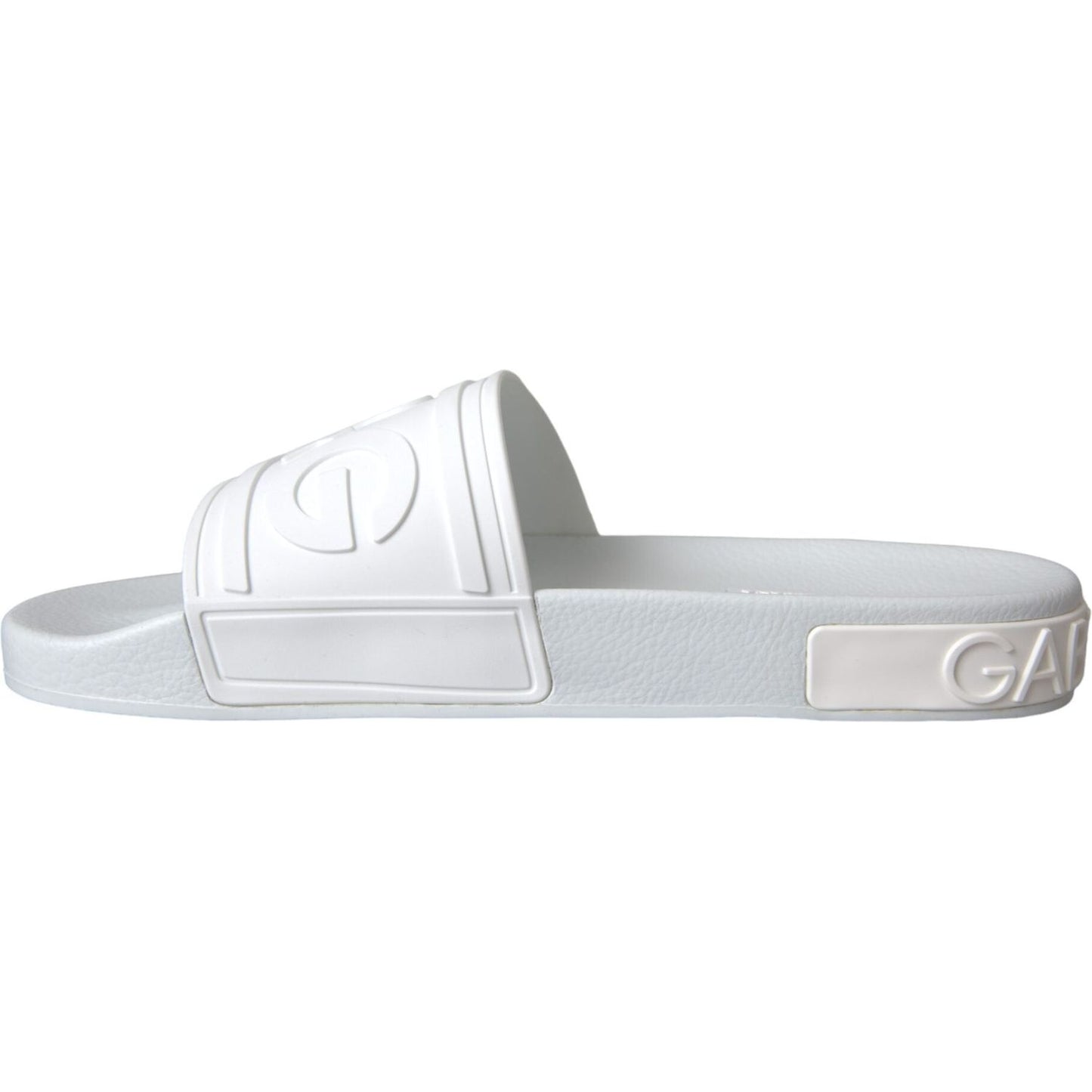 White Rubber Slides Sandals Beachwear Shoes