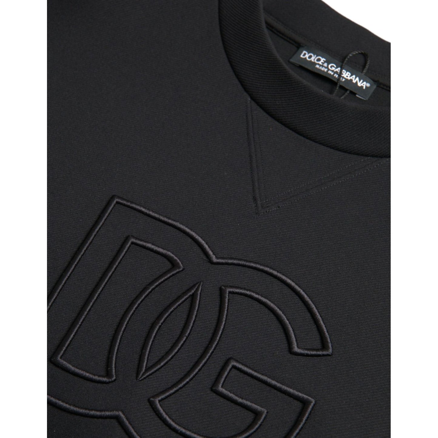 Dolce & Gabbana Black DG Logo Pullover Sweatshirt Sweater black-dg-logo-pullover-sweatshirt-sweater-1