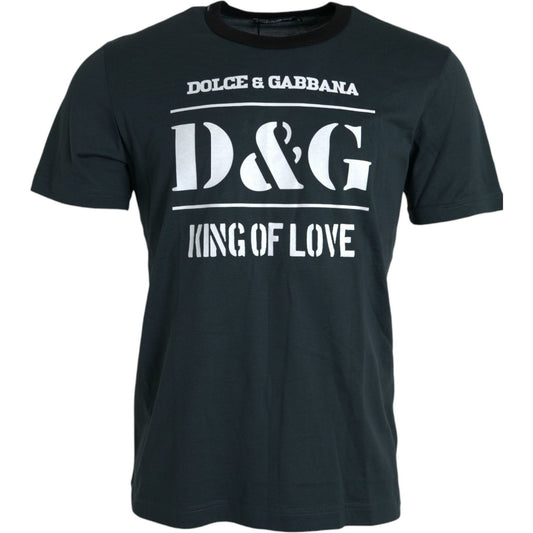 Dolce & GabbanaBlue Logo Print Crewneck Short Sleeve T-shirtMcRichard Designer Brands£209.00