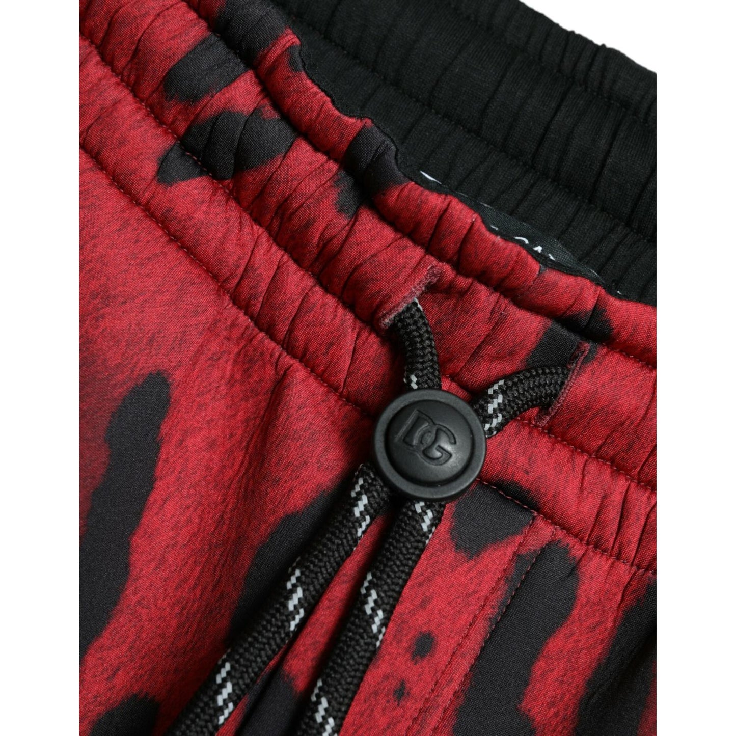 Dolce & Gabbana Elegant Leopard Print Joggers red-black-leopard-print-stretch-jogger-pants