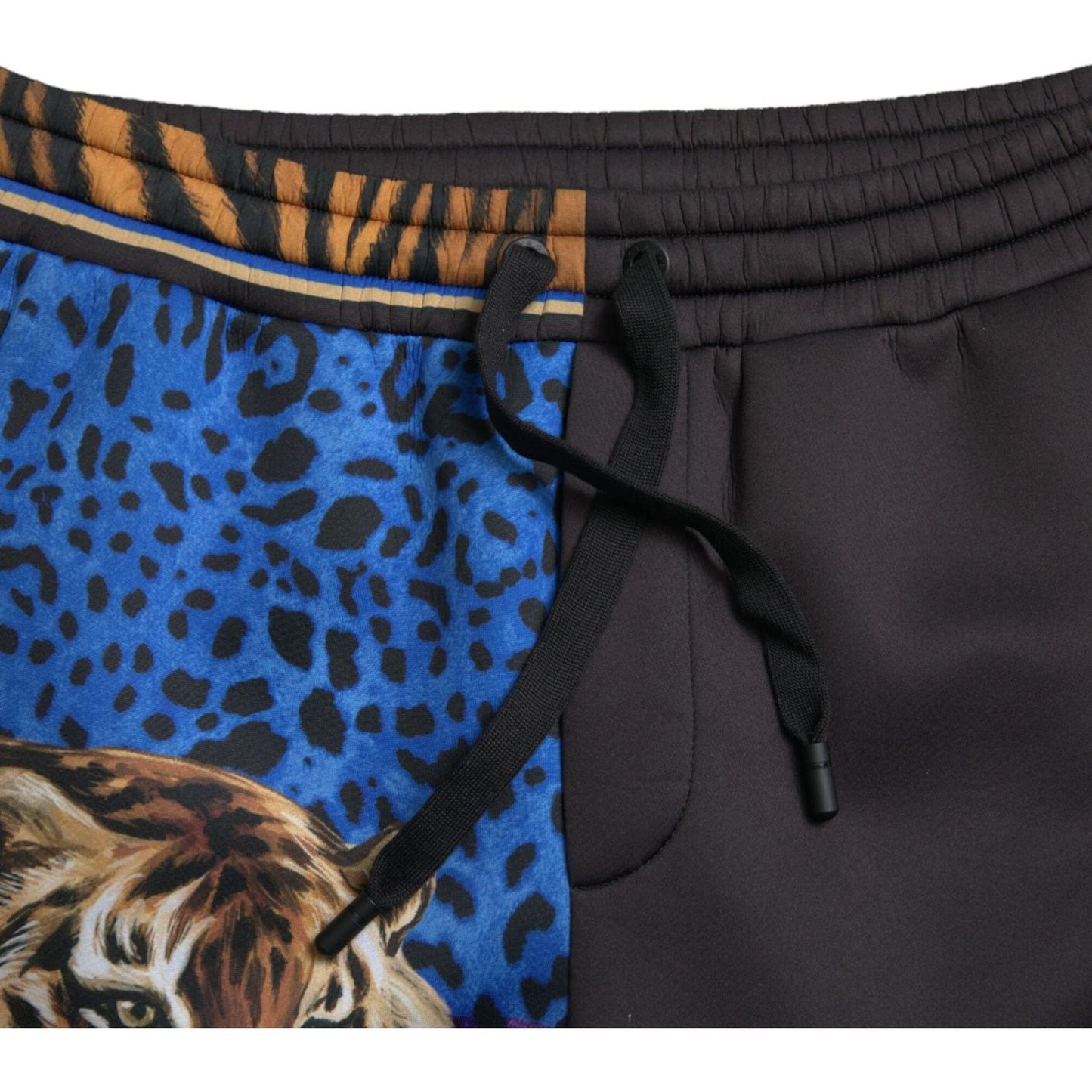 Dolce & Gabbana Stunning Exotic Print Jogger Pants black-blue-leopard-print-trouser-jogger-pants