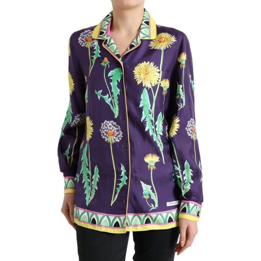 Dolce & Gabbana Elegant Silk Twill Floral Shirt elegant-silk-twill-floral-shirt