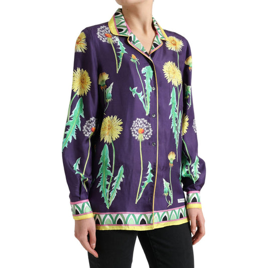Dolce & GabbanaElegant Silk Twill Floral ShirtMcRichard Designer Brands£629.00