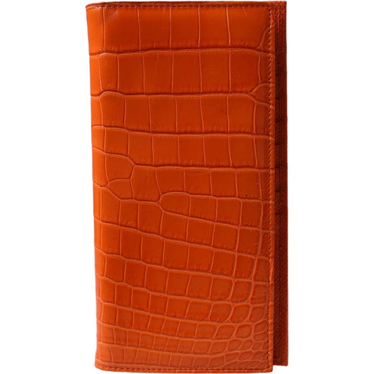 Dolce & GabbanaChic Orange Crocodile Leather WalletMcRichard Designer Brands£1609.00
