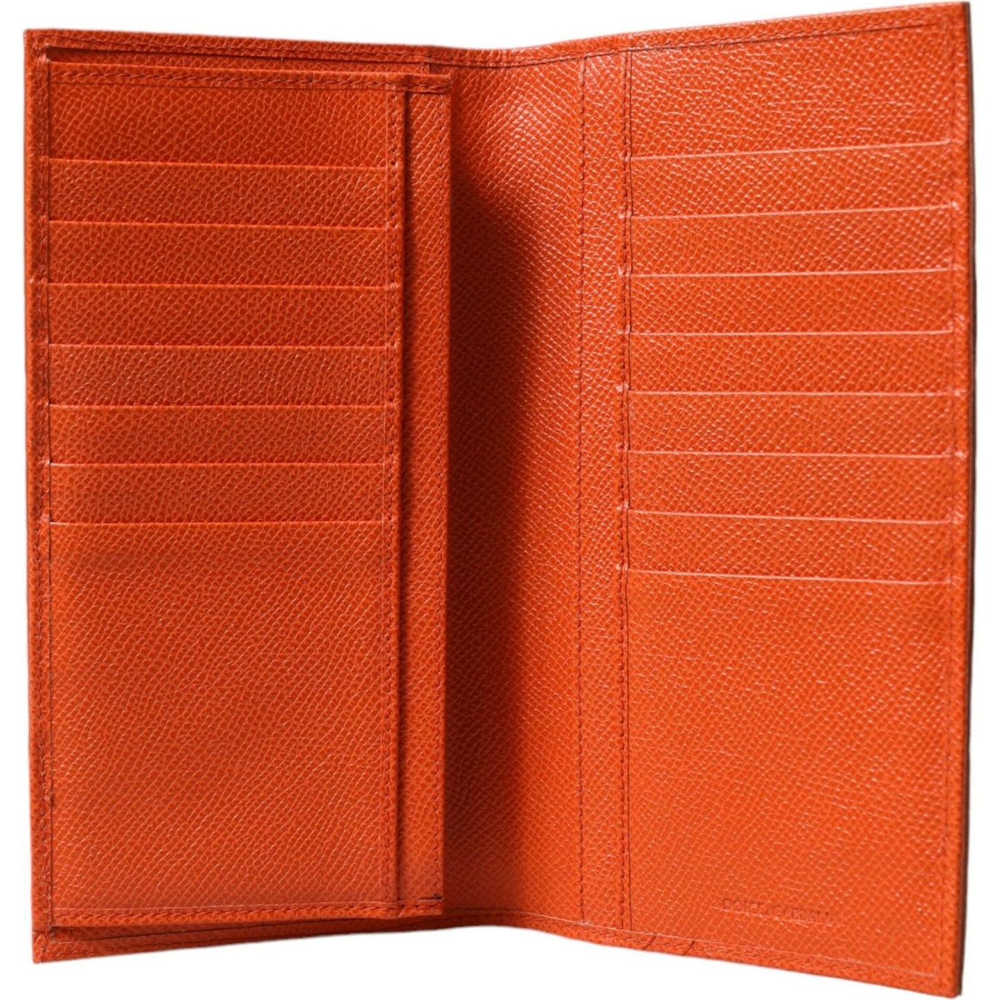 Dolce & Gabbana | Chic Orange Crocodile Leather Wallet| McRichard Designer Brands   