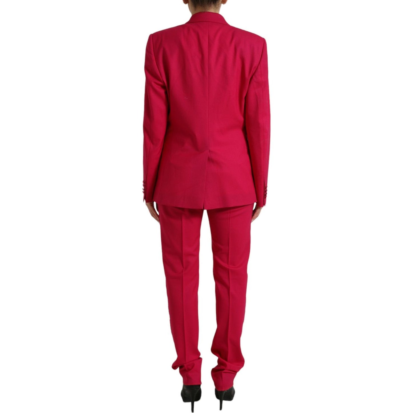 Dolce & Gabbana Elegant Red Slim Fit 3 Piece Martini Suit red-martini-wool-slim-fit-3-piece-suit