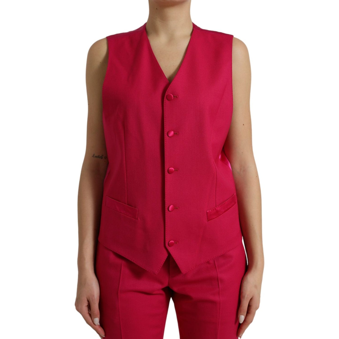 Dolce & Gabbana Elegant Red Slim Fit 3 Piece Martini Suit red-martini-wool-slim-fit-3-piece-suit