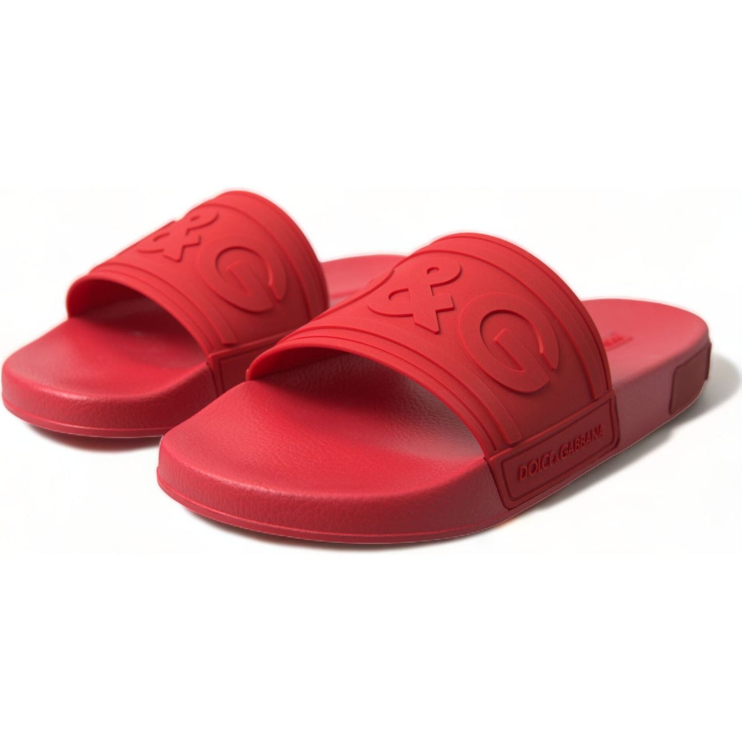 Dolce & Gabbana | Radiant Red Men's Slide Sandals| McRichard Designer Brands   