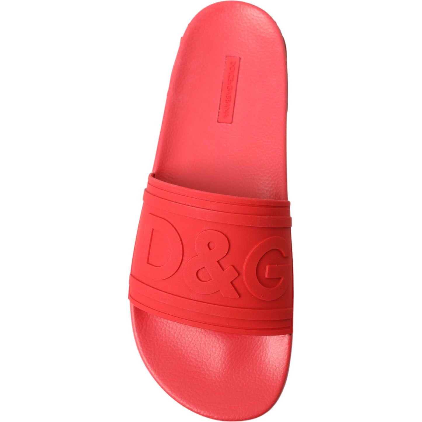 Dolce & Gabbana | Radiant Red Men's Slide Sandals| McRichard Designer Brands   