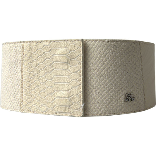 GF Ferre Chic Off White Snap Button Fashion Belt off-white-waxed-cotton-wide-fashion-waistband-belt 465A1000-scaled-892025de-a4c.jpg