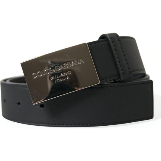 Dolce & Gabbana Elegant Black Leather Belt with Metal Buckle elegant-black-leather-belt-with-metal-buckle-5