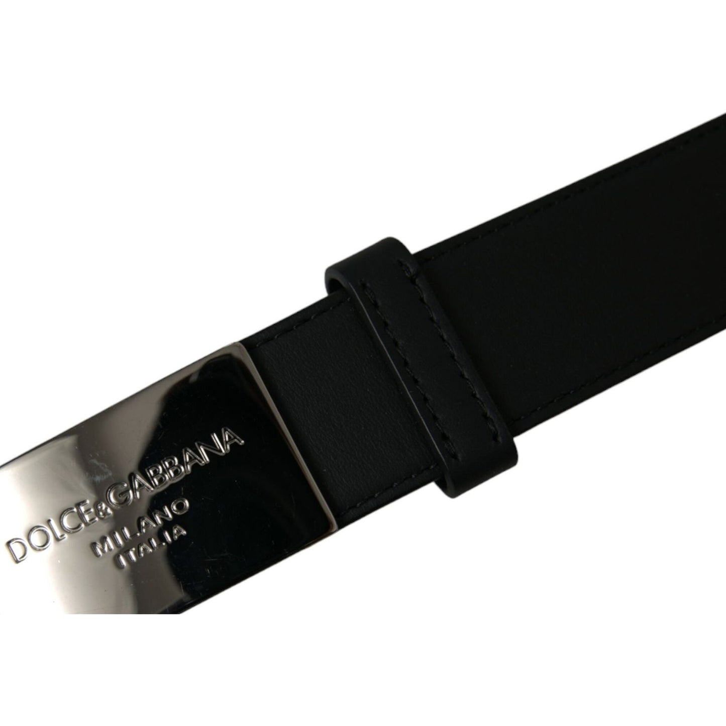 Dolce & Gabbana Elegant Black Leather Belt with Metal Buckle elegant-black-leather-belt-with-metal-buckle-5