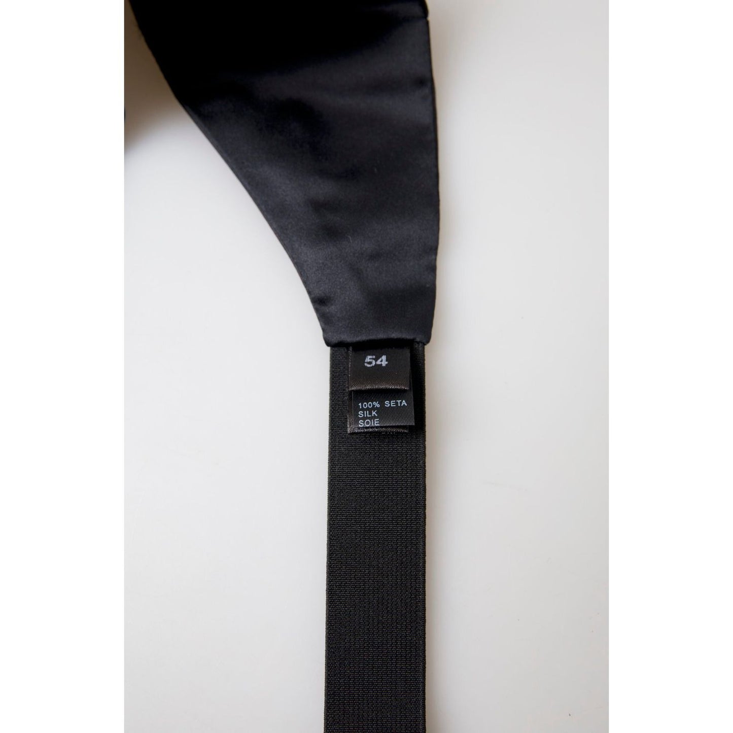 Dolce & Gabbana Elegant Black Silk Cummerbund black-men-wide-waist-silk-belt-cummerbund