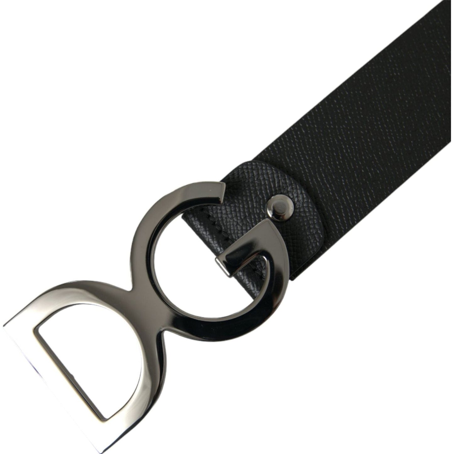 Dolce & Gabbana Elegant Black Leather Belt with Metal Buckle elegant-black-leather-belt-with-metal-buckle-3
