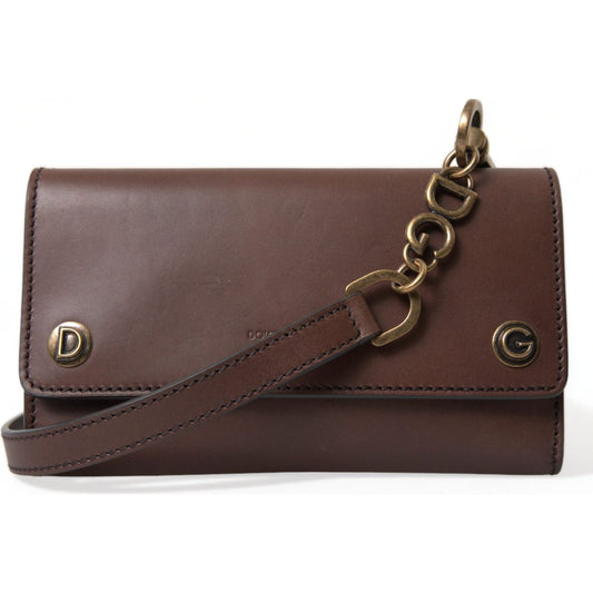 Dolce & GabbanaElegant Leather Shoulder Bag in Rich BrownMcRichard Designer Brands£549.00