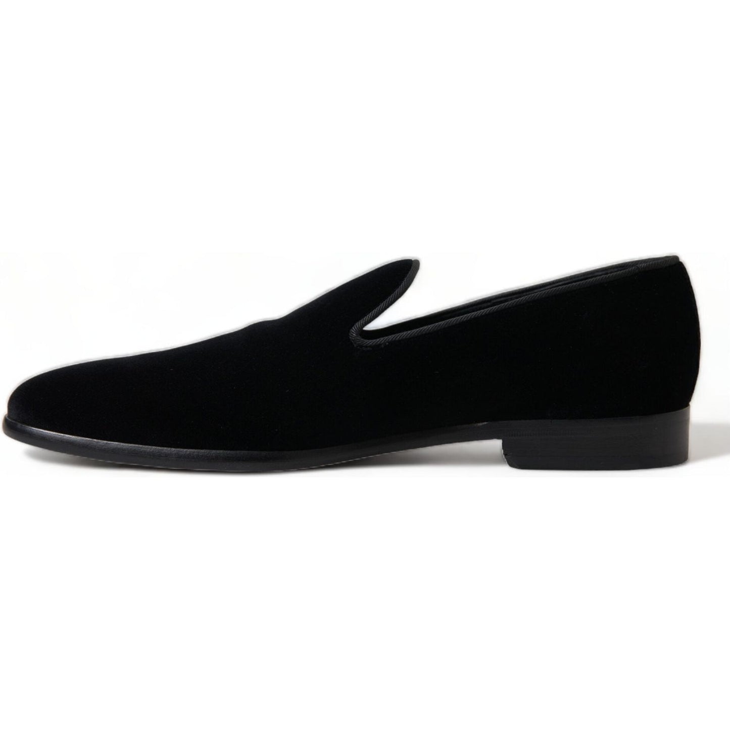 Dolce & Gabbana | Elevated Black Velvet Loafers for Men| McRichard Designer Brands   