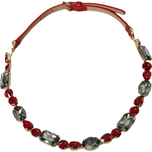 Dolce & Gabbana Radiant Red Crystal Buckle Waist Belt radiant-red-crystal-buckle-waist-belt