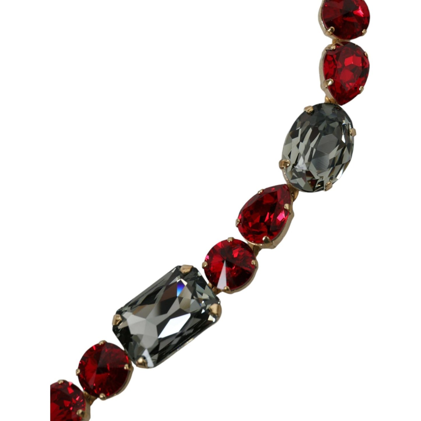 Dolce & Gabbana | Radiant Red Crystal Buckle Waist Belt| McRichard Designer Brands   