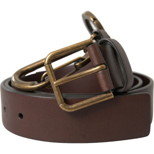 Dolce & Gabbana Elegant Calf Leather Belt with Metal Buckle Closure elegant-calf-leather-belt-with-metal-buckle-closure