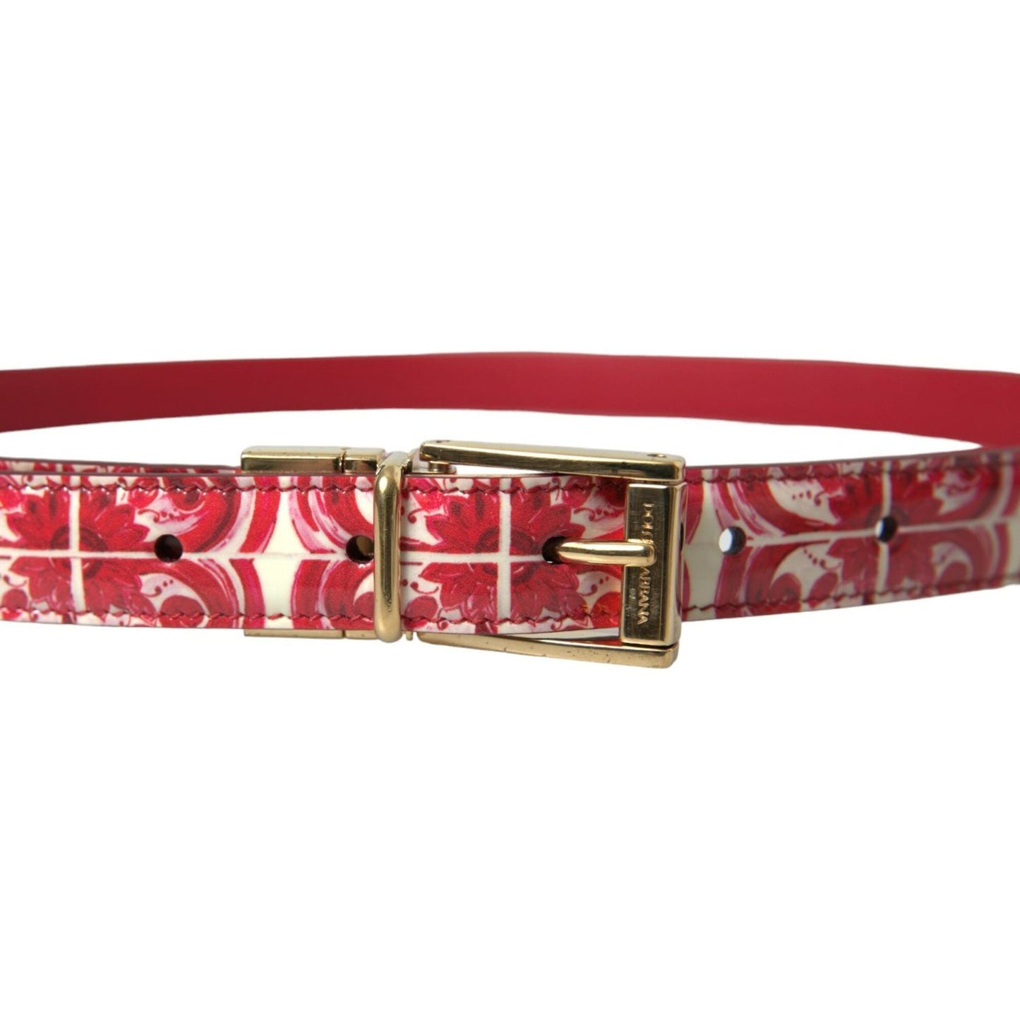 Dolce & Gabbana Elegant Red Calfskin Waist Belt elegant-red-calfskin-waist-belt