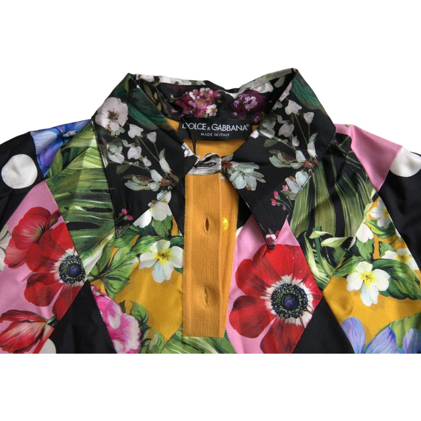 Dolce & Gabbana Multicolor Cashmere-Silk Blend Henley Sweater multicolor-cashmere-silk-blend-henley-sweater