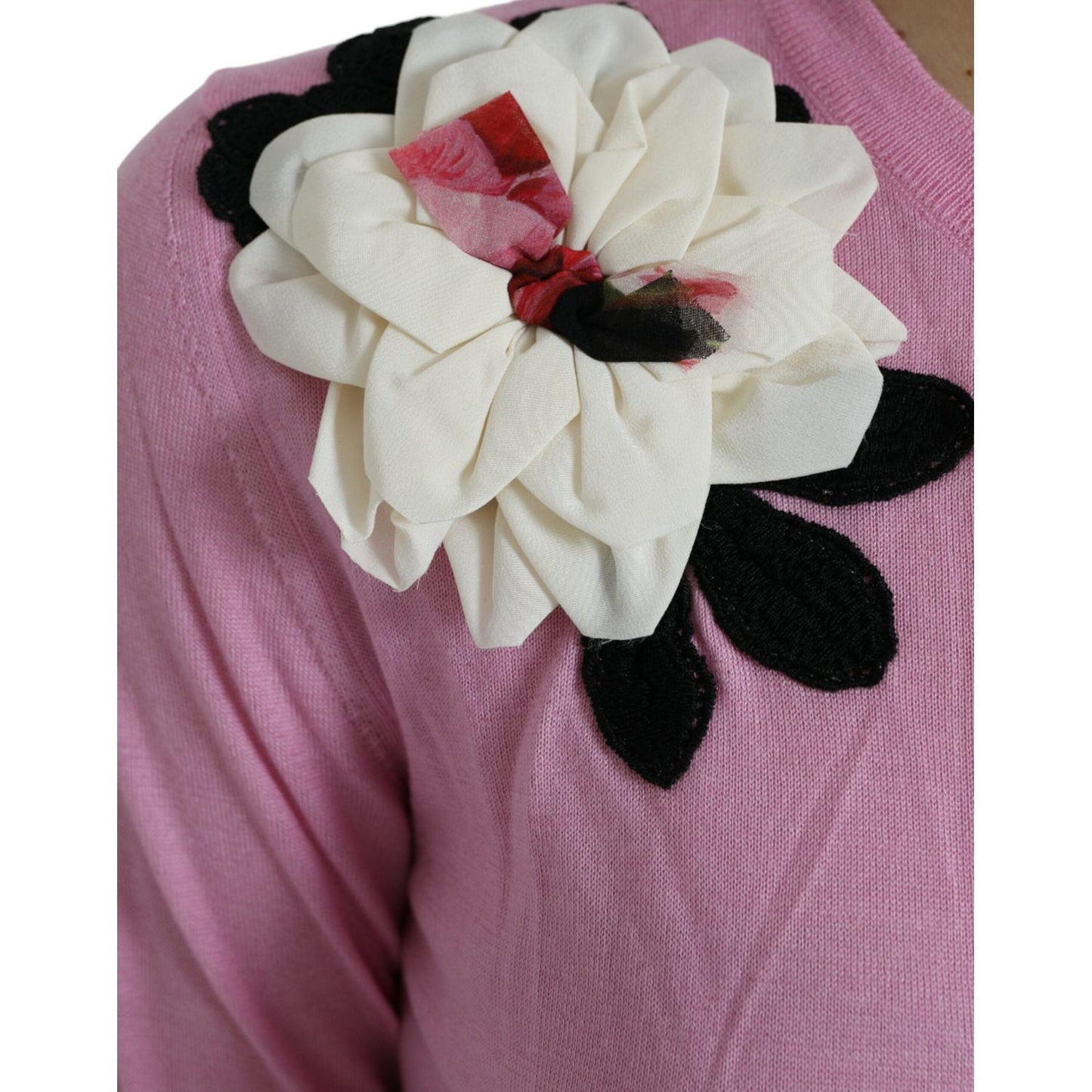 Dolce & Gabbana | Elegant Cashmere Silk Pink Cardigan| McRichard Designer Brands   