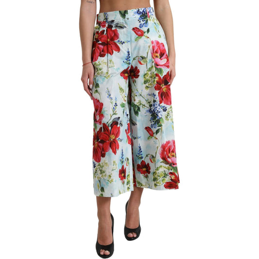 Dolce & Gabbana Floral High Waist Wide Leg Pants multicolor-floral-high-waist-wide-leg-pants