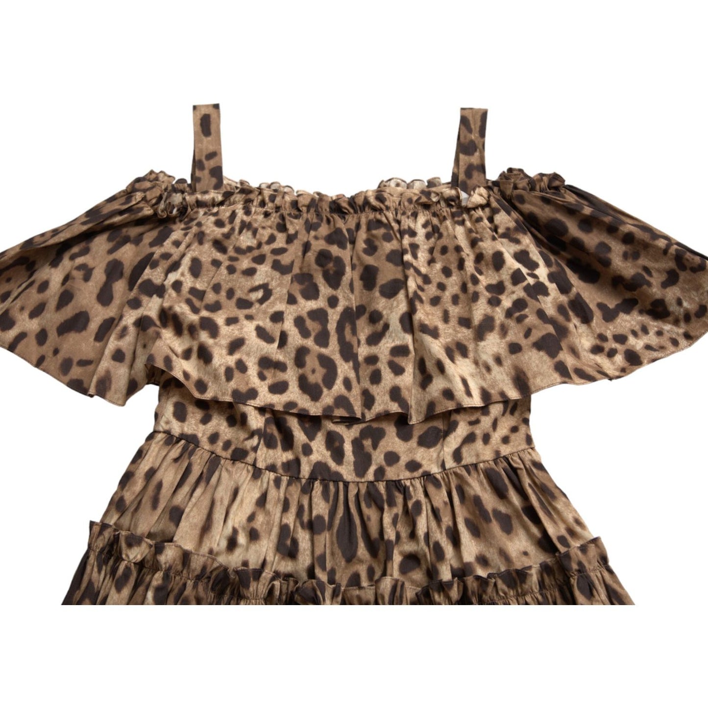 Dolce & Gabbana Leopard Print A-Line Cotton Dress leopard-print-a-line-cotton-dress