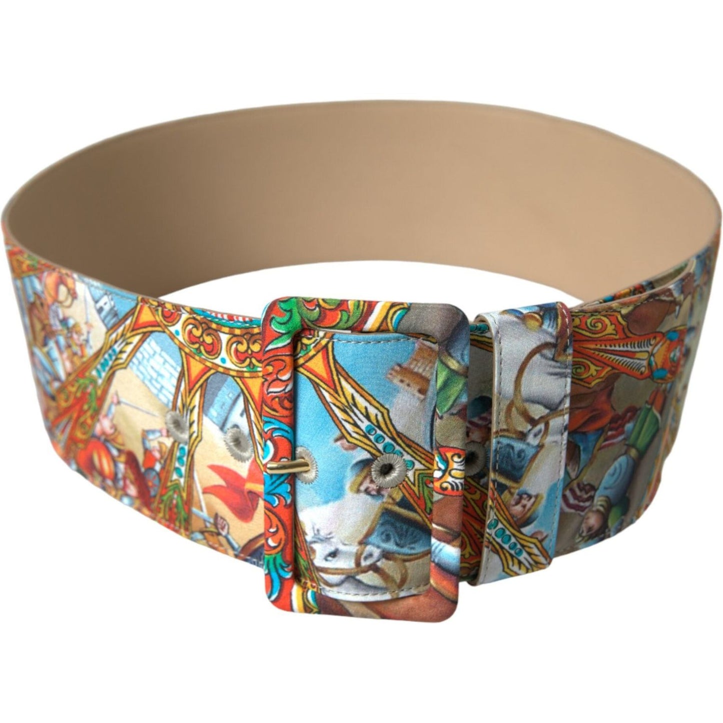 Dolce & Gabbana Elegant Multicolor Fabric Waist Belt elegant-multicolor-fabric-waist-belt