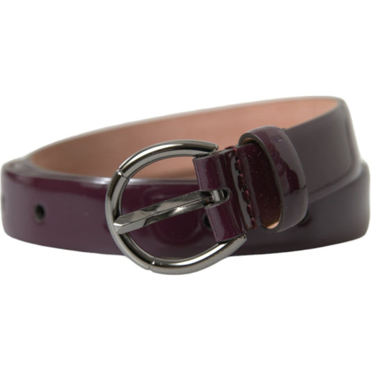 Dolce & Gabbana | Elegant Maroon Leather Waist Belt| McRichard Designer Brands   