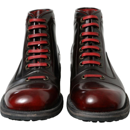 Dolce & Gabbana | Dapper Dual-Tone Leather Ankle Boots| McRichard Designer Brands   