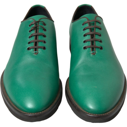 Dolce & GabbanaElegant Green Leather Oxford Dress ShoesMcRichard Designer Brands£419.00