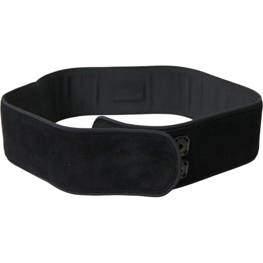 Dolce & Gabbana Elegant Suede Waist Belt in Timeless Black elegant-suede-waist-belt-in-timeless-black