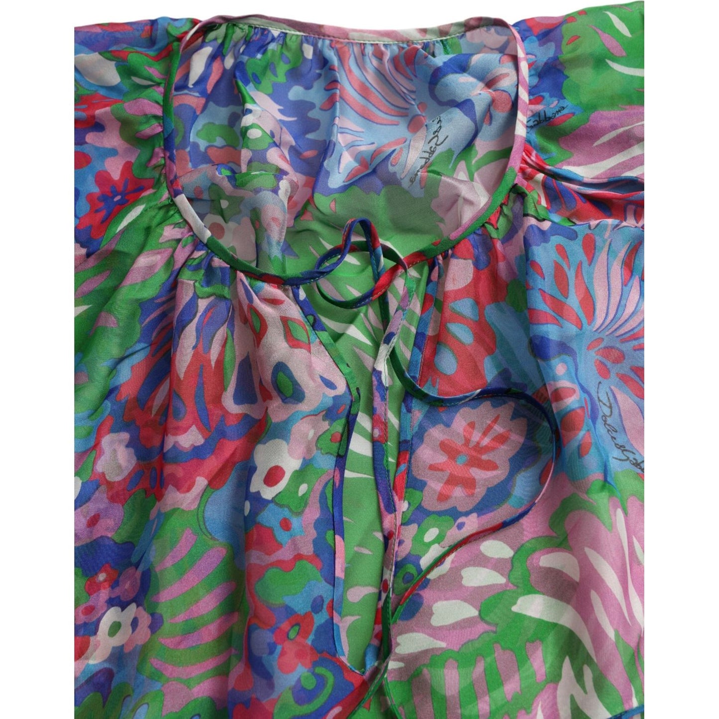 Dolce & Gabbana Multicolor Floral Silk Kaftan Maxi Dress multicolor-floral-silk-kaftan-maxi-dress