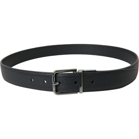 Dolce & Gabbana Elegant Leather Belt with Metal Buckle elegant-leather-belt-with-metal-buckle-1
