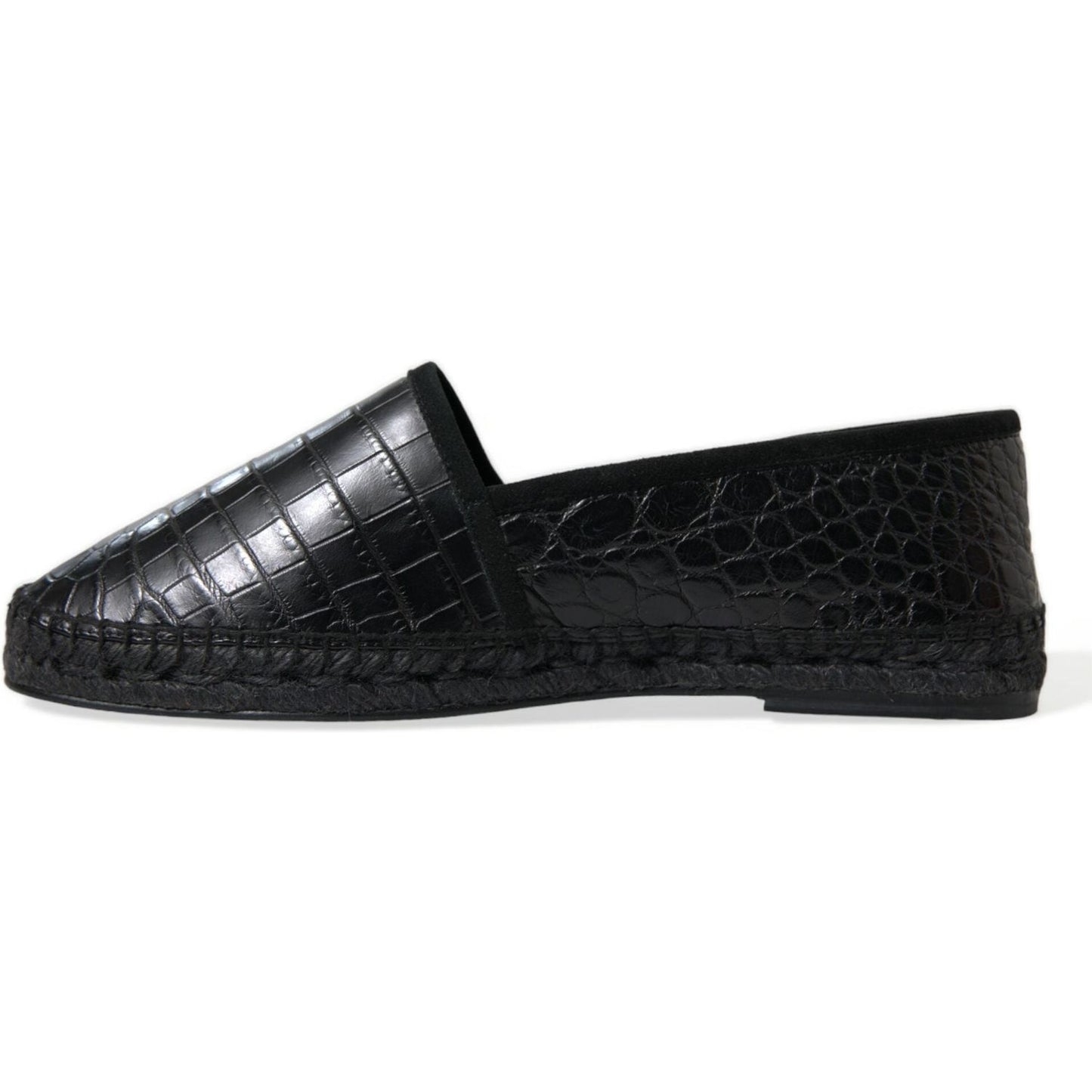 Dolce & Gabbana | Exotic Black Leather Espadrilles| McRichard Designer Brands   