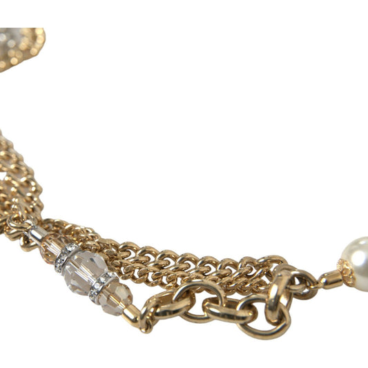 Dolce & Gabbana | Elegant Crystal Bounce Waist Belt| McRichard Designer Brands   