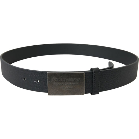 Dolce & Gabbana Elegant Black Leather Belt with Metal Buckle elegant-black-leather-belt-with-metal-buckle-14