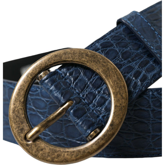 Dolce & Gabbana Elegant Italian Leather Belt with Metal Buckle elegant-italian-leather-belt-with-metal-buckle