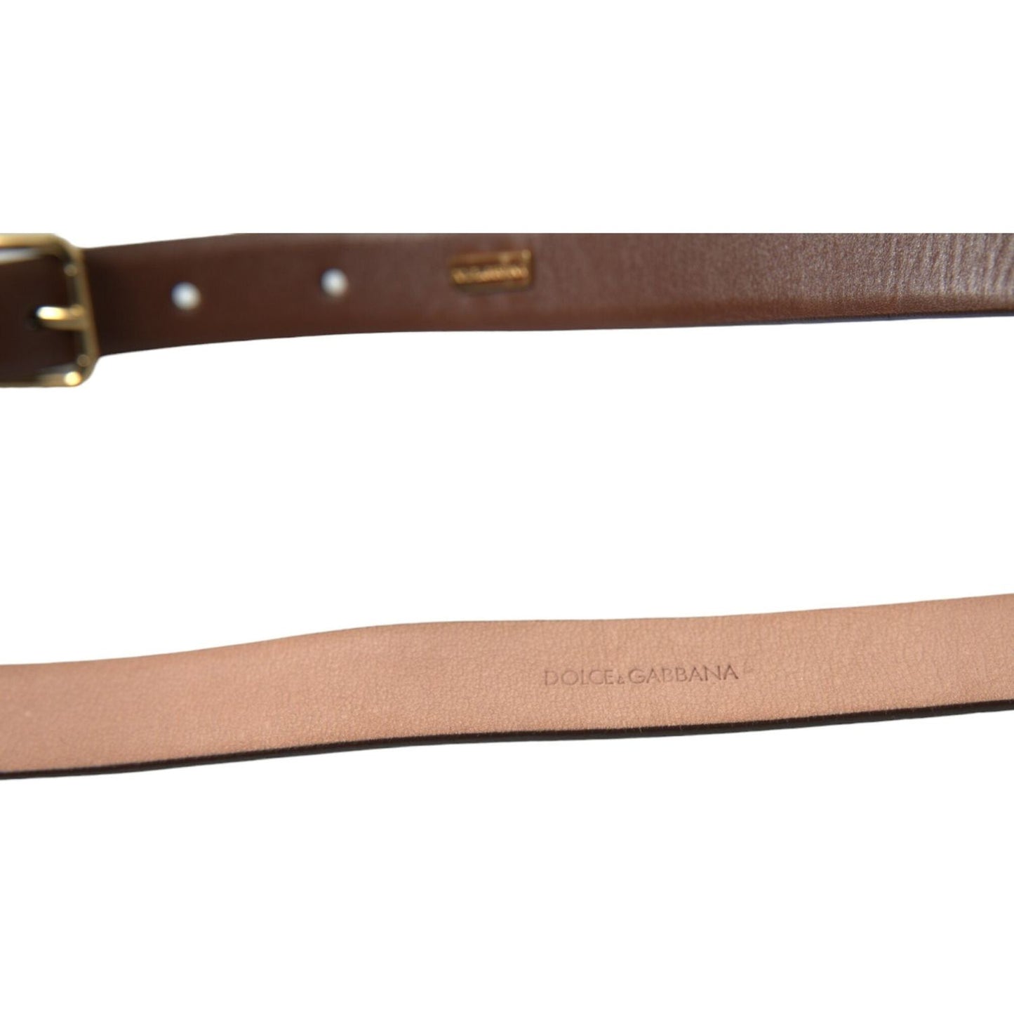 Dolce & Gabbana | Elegant Brown Calf Leather Waist Belt| McRichard Designer Brands   