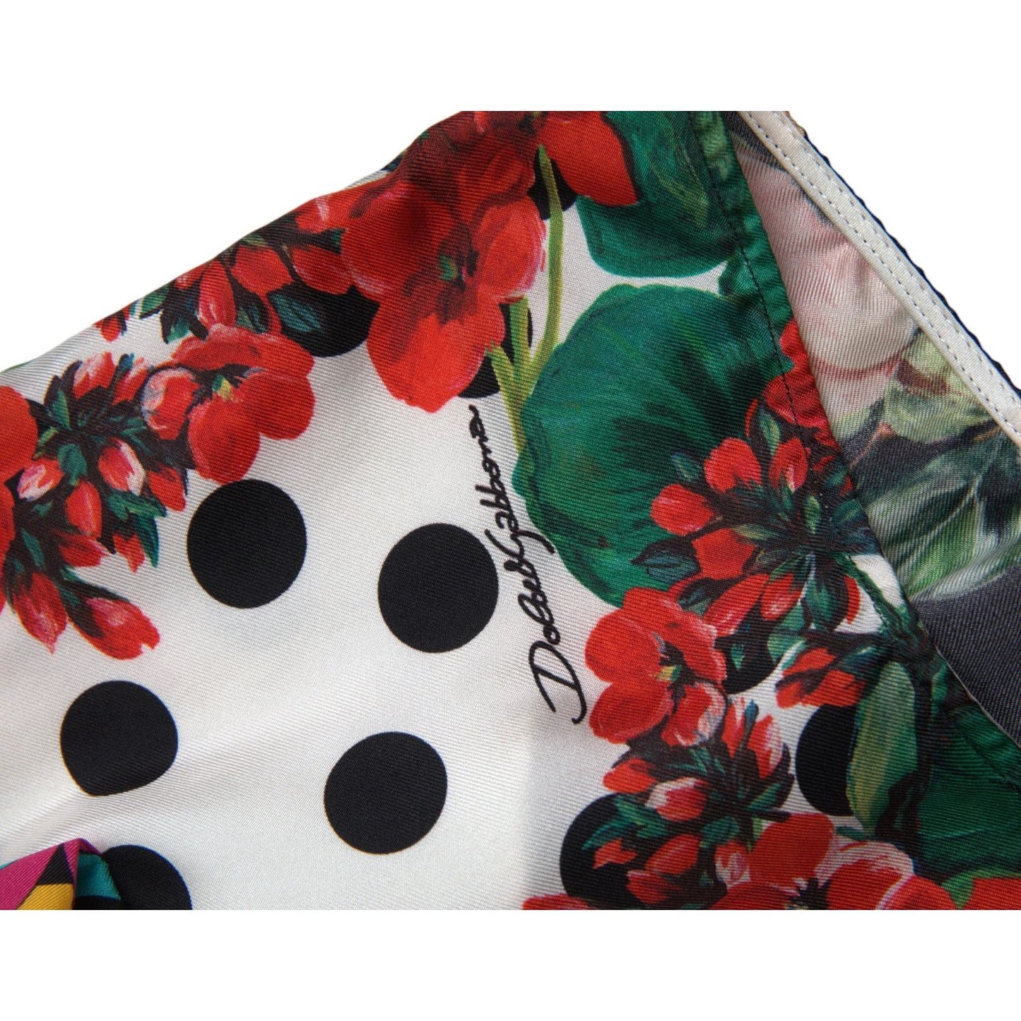 Dolce & Gabbana Multicolor Silk High Waist Hot Pants multicolor-floral-polka-dot-hot-pants-shorts