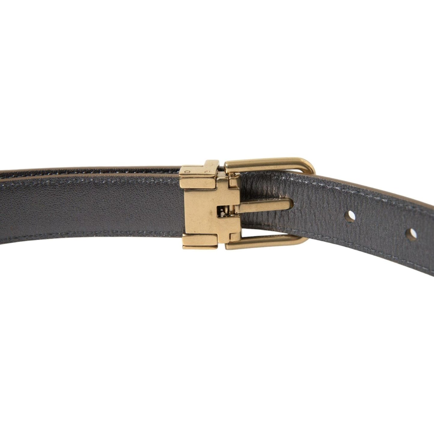 Dolce & Gabbana | Metallic Gold Leather Belt - Timeless Elegance| McRichard Designer Brands   