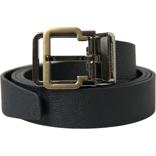 Dolce & GabbanaElegant Black Leather Belt with Metal BuckleMcRichard Designer Brands£229.00