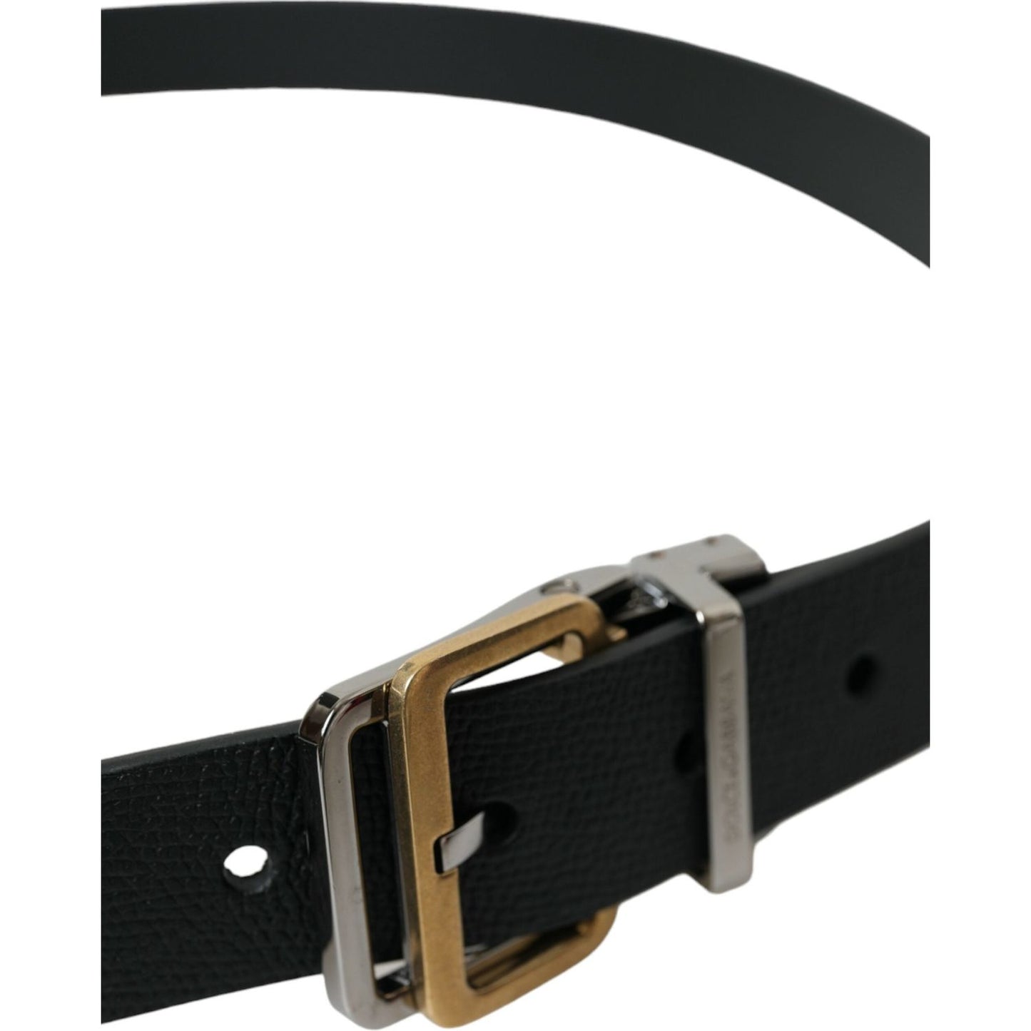 Dolce & Gabbana Elegant Black Leather Belt with Metal Buckle elegant-black-leather-belt-with-metal-buckle-12