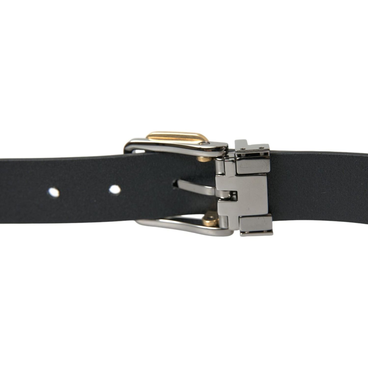 Dolce & Gabbana Elegant Black Leather Belt with Metal Buckle elegant-black-leather-belt-with-metal-buckle-12